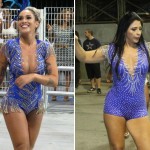 Dani Bolina e Sylvia Design usam looks quase iguais em ensaio para o Carnaval