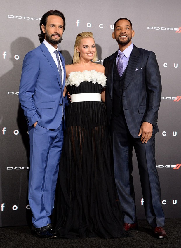 Rodrigo Santoro, Margot Robbie e Will Smith (Foto: Kevin Winter/Getty Images)