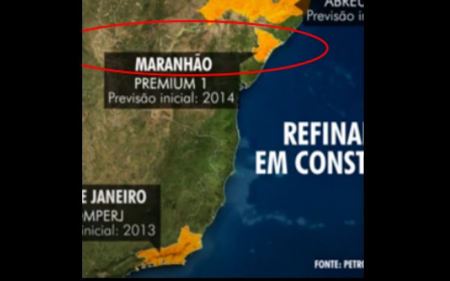 'Em nosso mapa, o Maranhão foi posto no lugar de Sergipe. Por esse erro, pedimos desculpas', disse o apresentador