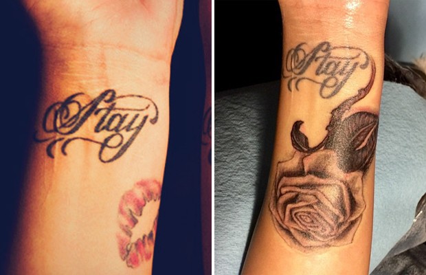 Tatuagens de Demi Lovato, antes e depois (Foto: Reprodução/Instagram)