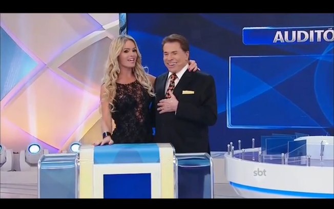 Silvio Santos e Thalita Zampirolli