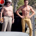 Zac Efron e Robert De Niro ficam sem camisa em set de filme