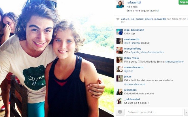  Rafa Vitti tem até foto com a irmã de Isabella Santoni nas redes sociais