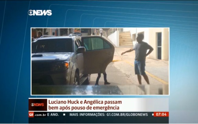 Luciano Huck na chegada ao hospital em São Paulo na noite de domingo (24)