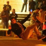 Marcello Melo Jr. grava cena de atropelamento na Barra da Tijuca