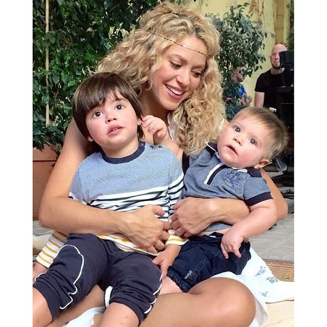 Shakira e os filhos (Foto: Reprodução/Instagram)