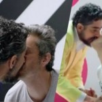 Alexandre Nero e Mateus Solano trocam beijos com Michel Melamed na TV