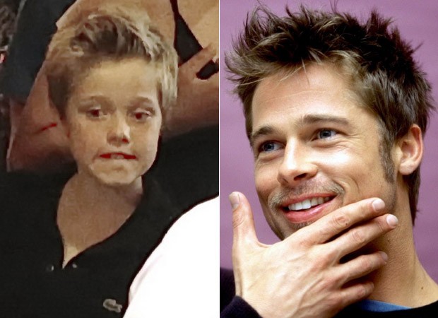 Shiloh e Brad Pitt (Foto: The Grospy Group)