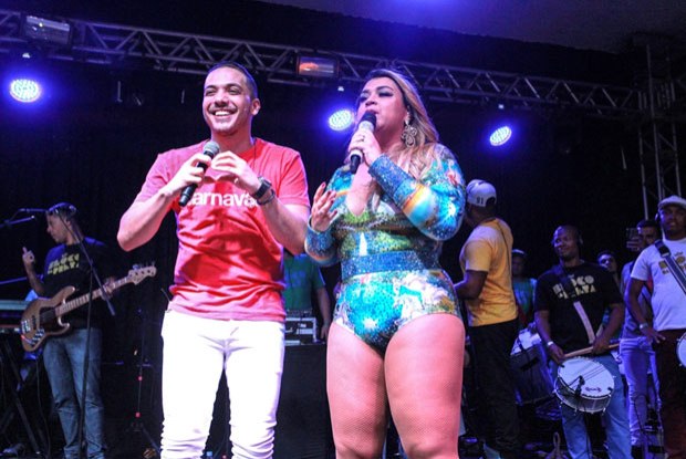 Preta Gil e Wesley Safadão no ensaio do 'Bloco da Preta'