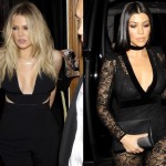 Kourtney e Khloé Kardashian apostam em decotes para festa pós-Grammy