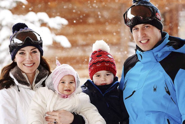 Príncipe William e Kate Middleton e os  filhos%2C George e Charlotte