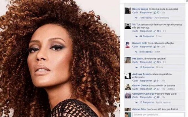 A atriz Taís Araújo foi vítima de comentários racistas no Facebook