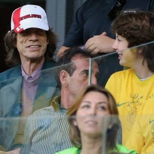 Mick Jagger com Lucas