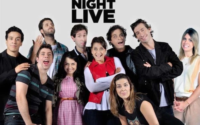 Rafinha Bastos e o elenco do extinto 'Saturday Night Live'