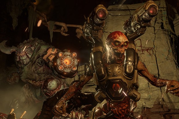 Inicialmente chamado de Doom 4%2C o quarto jogo foi apresentado durante a conferência da Bethesda na E3 2015