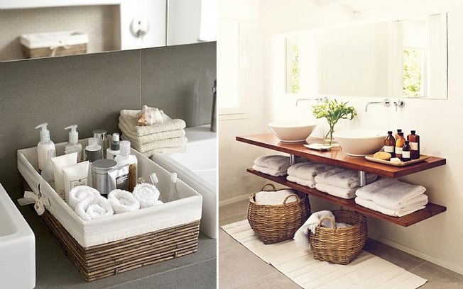 Há, porém, outras formas de tornar o ambiente confortável, como dispor toalhas, esponjas e sabonetes em cestinhos
