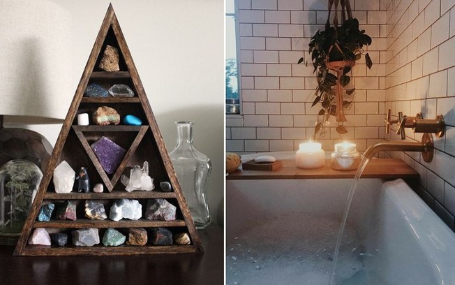 Cristais, velas aromáticas e até incensos também são boas opções na hora de deixar o banheiro mais relaxante
