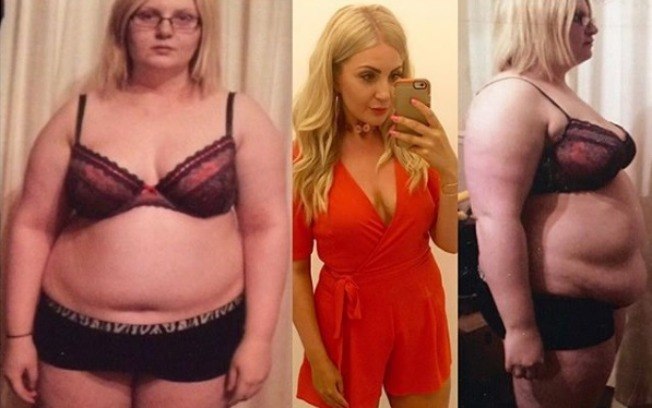 Jenna posta fotos mostrando o antes e depois de emagrecer para motivar suas seguidoras que querem perder peso