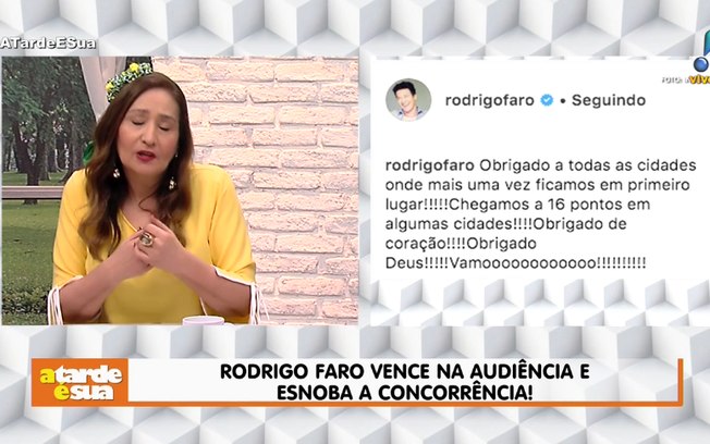 Sonia Abrão critica atitude de Rodrigo Faro