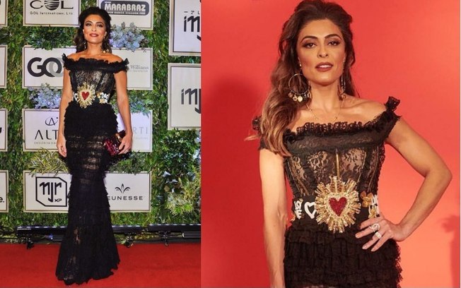 Com elegância e sensualidade%2C Juliana Paes apostou na transparência e chamou atenção entre os looks das famosas