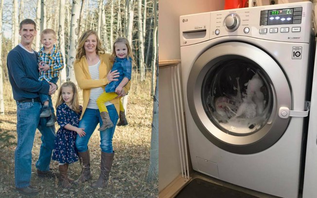 Lindsey McIver postou um relato que viralizou sobre acidentes com crianças%2C após a filha ficar presa em máquina de lavar